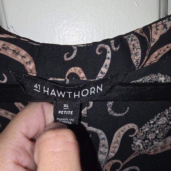 41 Hawthorn Trina Bell Sleeve Blouse  XLP | Black - Picture 4 of 9